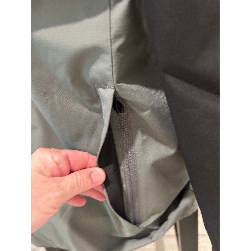 Dixxon Flannel Co Mens Hooded Windbreaker Jacket Black Grey Colorblock XL Tall - Picture 8 of 13